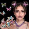 6pcs Gorgeous Butterfly Hair Clip Multi-color Three-dimensional Design European American Style Craftsmanship Party Daily Styling