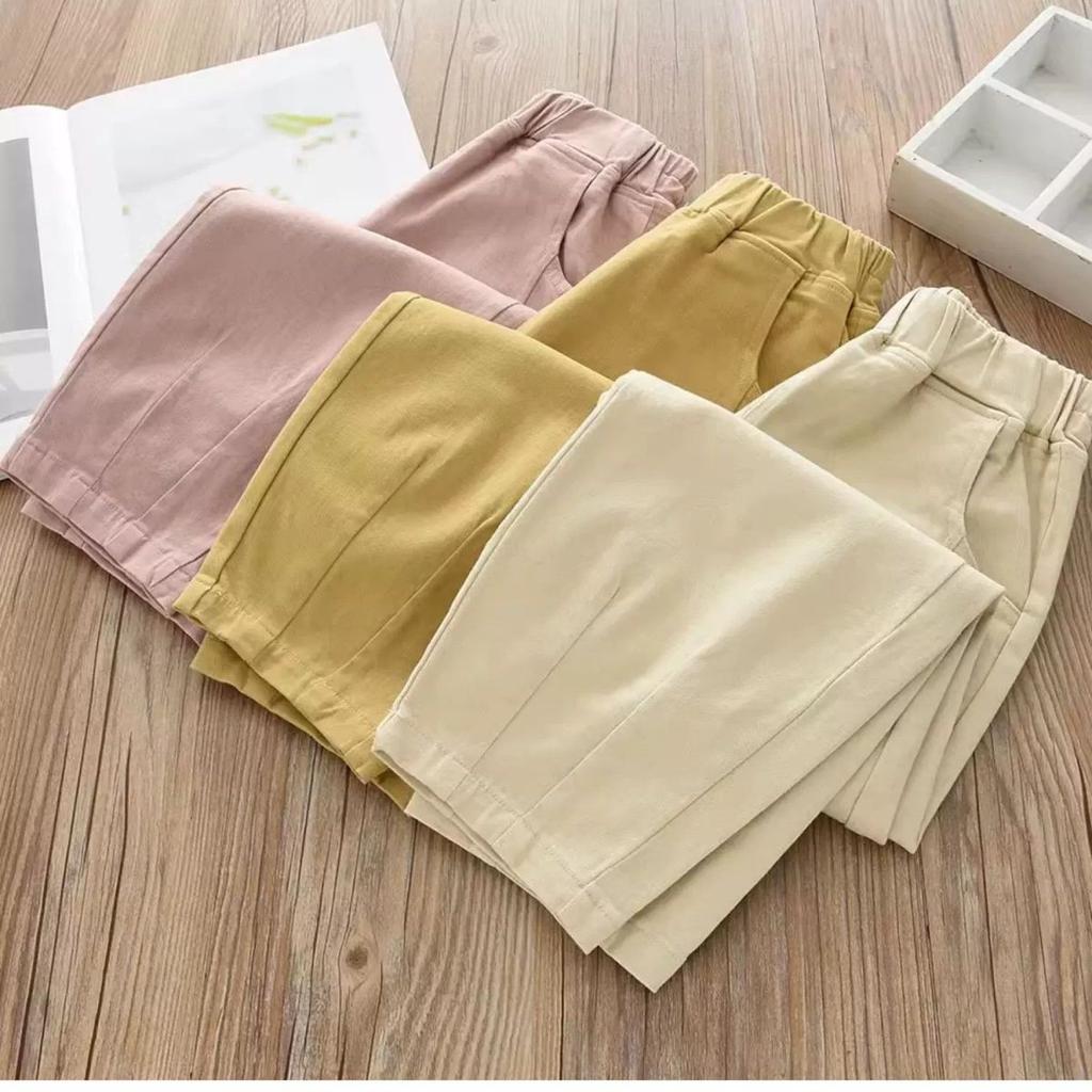 New Style of Children's Clothing for Girls Pure Cotton Casual Pants for Babies Children's Clothing for Middle and Large Age Carrot Pants