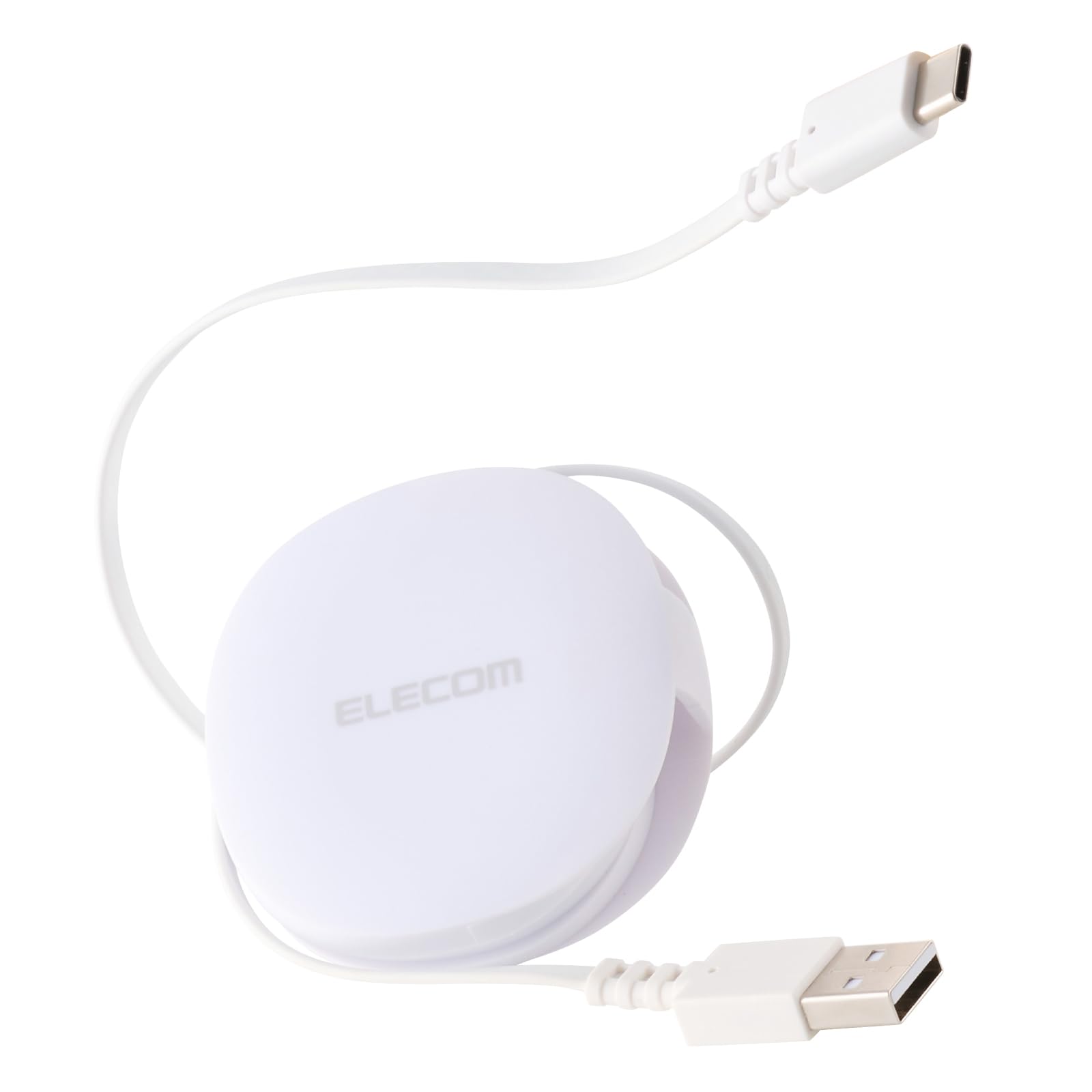 

Elecom Кабель USB 7 Длина 15 Вт USB-A Type-C, Выдвижной, 90 см, Регулировки, Выход, Белый, MPA-ACRL09WH белый