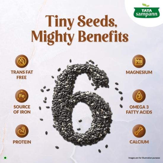 TATA Sampann Pure Chia Seeds, 200g, Rich In Calcium & Protein, Source of Iron
