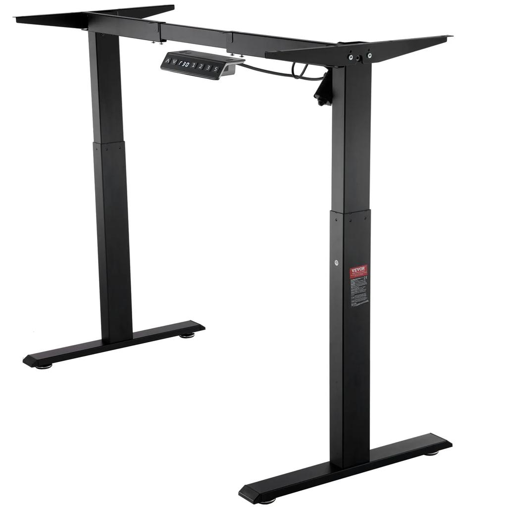 VEVOR Standing Desk Frame, Adjustable 70-117 Cm Height & 95-158 Cm Length Electric Stand Up Computer Desk Legs