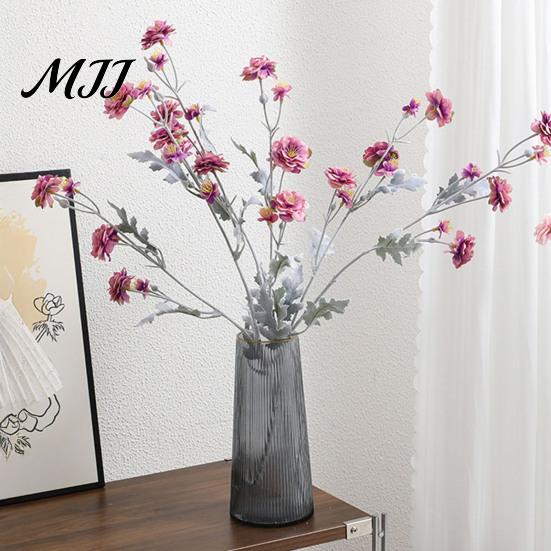 Maintenance Free Floral Decor Artificial Camellia Flowers, Realistic Fake Faux Silk Hotel Lobby Flower Decorations Bendable Stems for Home Vase