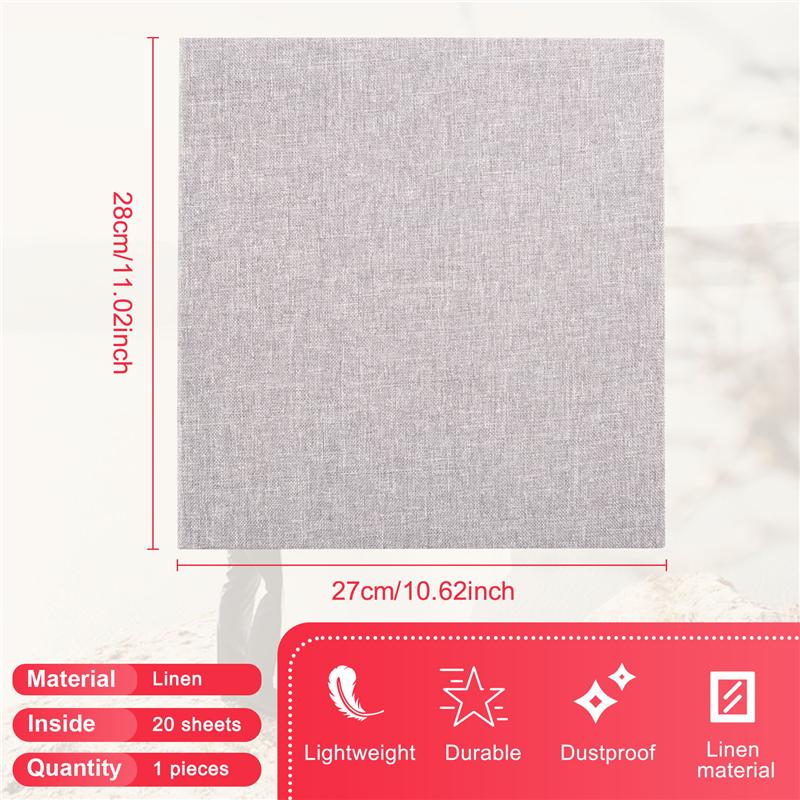 Versatile Photo Album Scrapbook Linen Art DIY Memory Book Thick Pages With Protective Film Save Images Permanently,Best Gift Cho