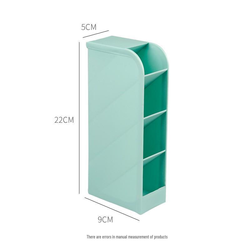 Transparent Frosted Pen Holder: Slanted Storage Box for Makeup Brushes and Lipsticks, Multi-Functional Stationery Organizer