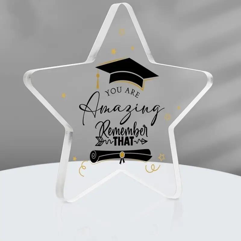 

Акриловый орнамент для выпускного сезона, подарок на выпускной для нее и для него, выпускной стол для средней школы, центральный предмет, пресс-папье для выпускников