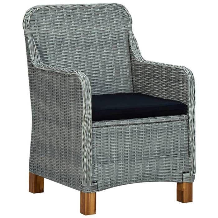 VidaXL Mobilier à Dîner 7 pcs avec Coussins Salon de Jardin Ensemble de Salle à Manger d'Extérieur Table et Chaises de Patio 3060171