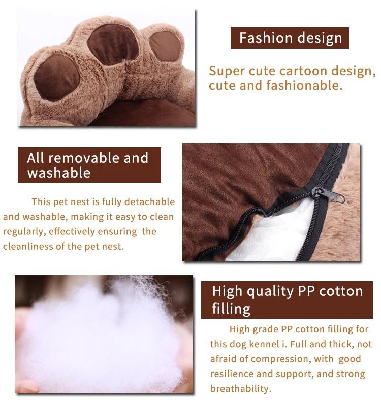 Dog Bed Cat Bed - Soft Washable Pet Sofa Mat With Supportive Cushion For Small, Medium, Large Home Use