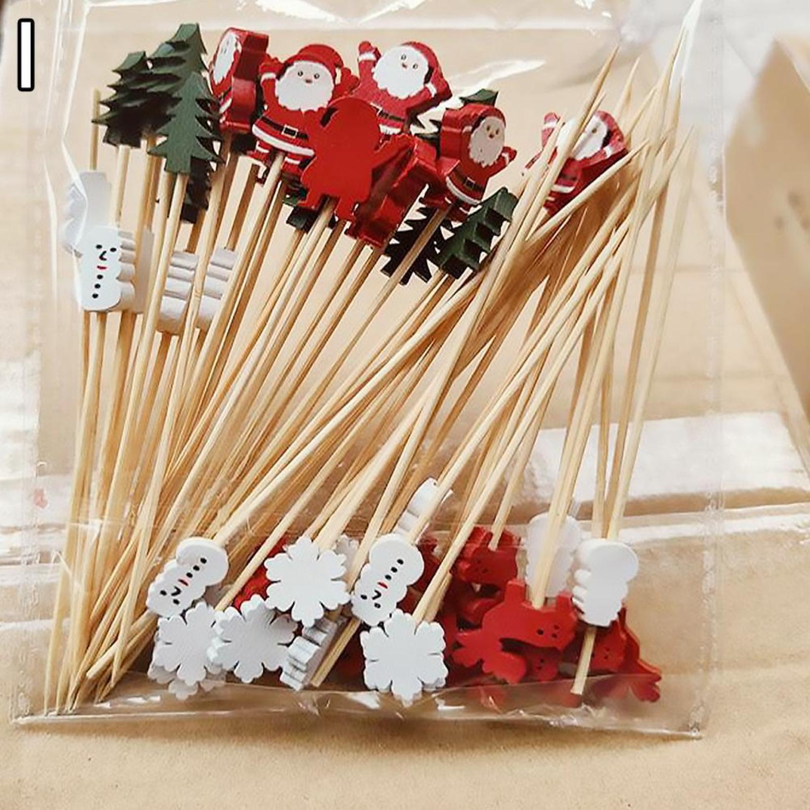 

50 Fruit Skewers, Toothpicks, Sandwich Skewers, Skewers, And Cooked Food Skewers, Suitable For Occasions Such As Birthdays And Weddings. One Size