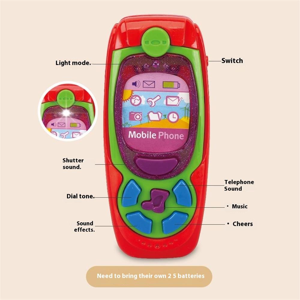 1137 Early Education Children Music Light Simulation Cartoon Mobile Phone Baby Educational Toy
