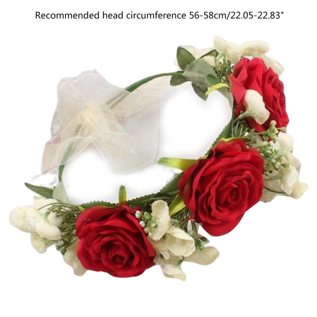 Bridal Flower Crowns For Wedding Floral Garland Crowns Hair Wreath Boho Flower Headbands Women Bridal Floral Headbands