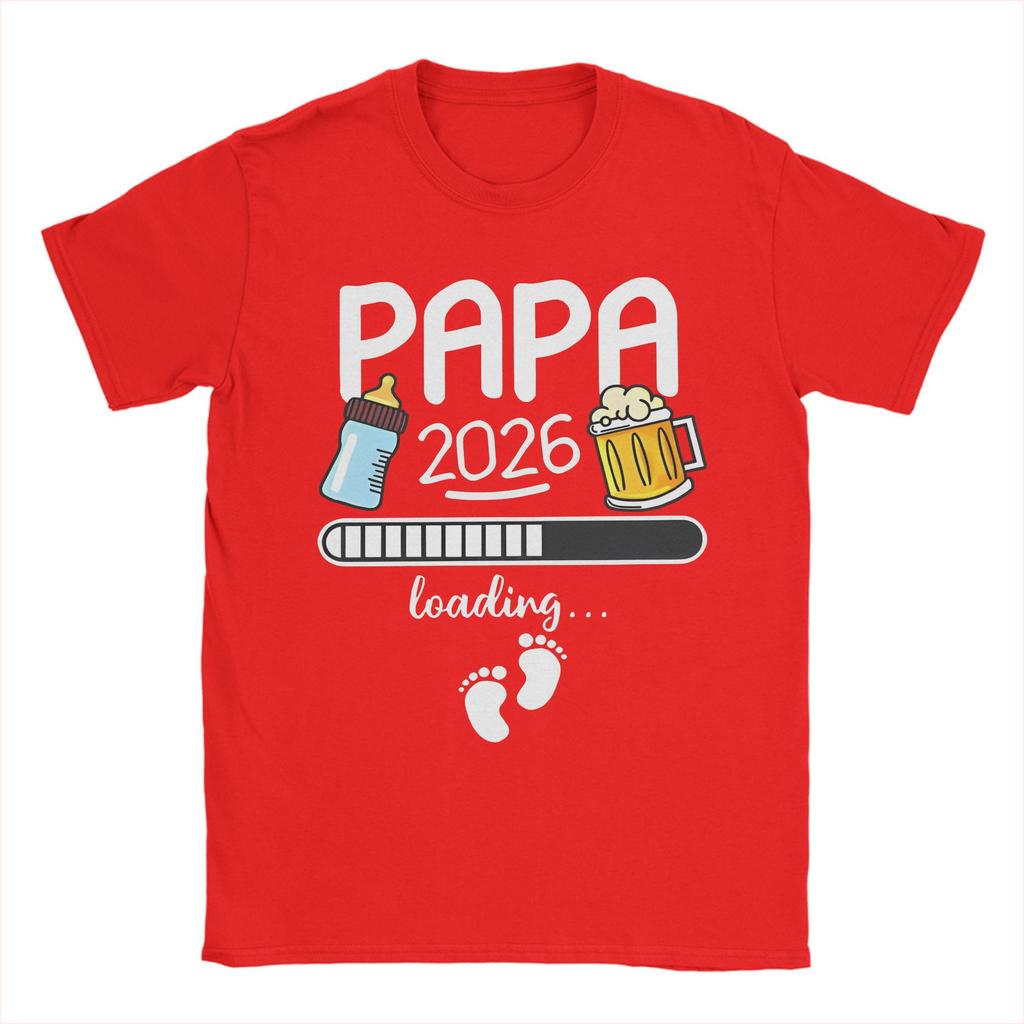Papa 2026 Men T Shirt Future Dad French Texts Beer Lovers Father's Day Crazy Tee Shirt Short Sleeve T-Shirt Cotton Unique Clothe