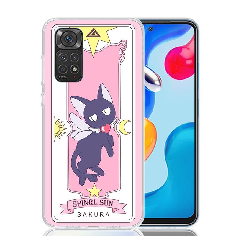 Cardcaptor Sakura Cute Magical Girl Phone Case For Xiaomi Redmi Note 13 14 15 Pro Plus 12S 12 14S 11S 11E 10 10S 11 11T 5G 4G Co