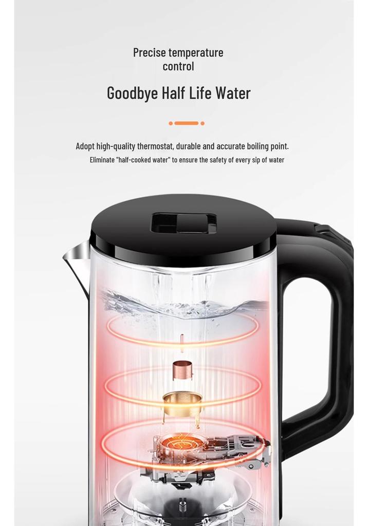 Large Capacity Stainless Steel Electric Kettle with Insulation and Auto Shut-Off