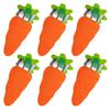 4PCS Gifts Non-woven Fabric Easter Carrot Cutlery Bag Ornaments Pocket Easter Fork Holder Tableware Cover Party