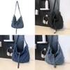 Denim Shoulder Bag For Women With Vintage Style And Large Capacity For Daily Commuting