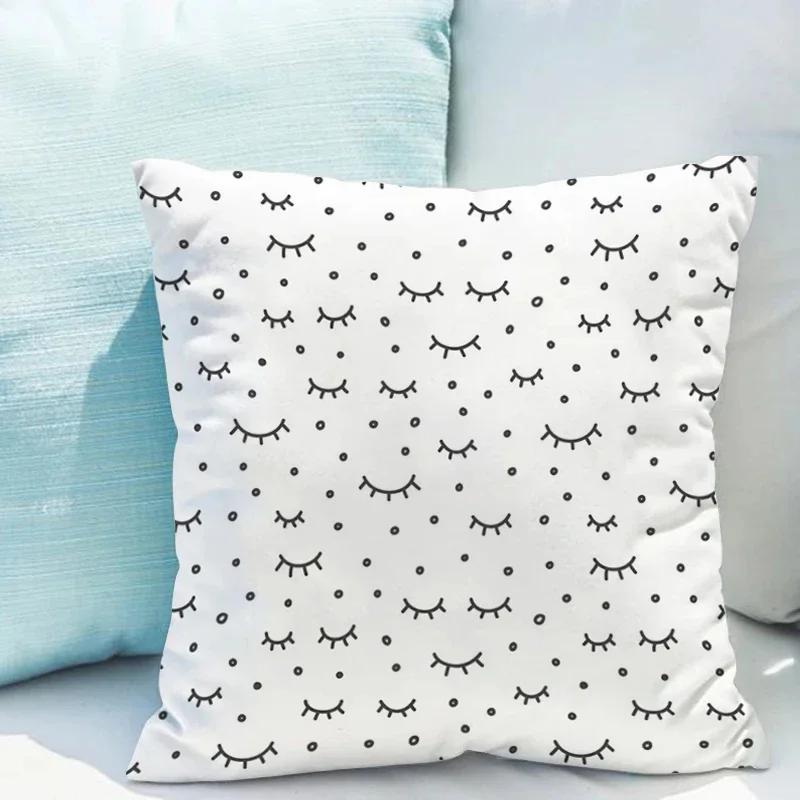 Pillowcases X Cushions Eyelash Cushion Cover for Pillow Covers Decorative Couch Pillows Double-sided Printing Short Plush