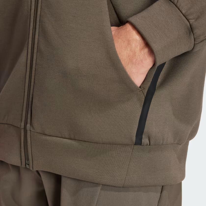 Adidas Designed For Training Full-Zip Track Jacket Men Jacket Olive IY1133