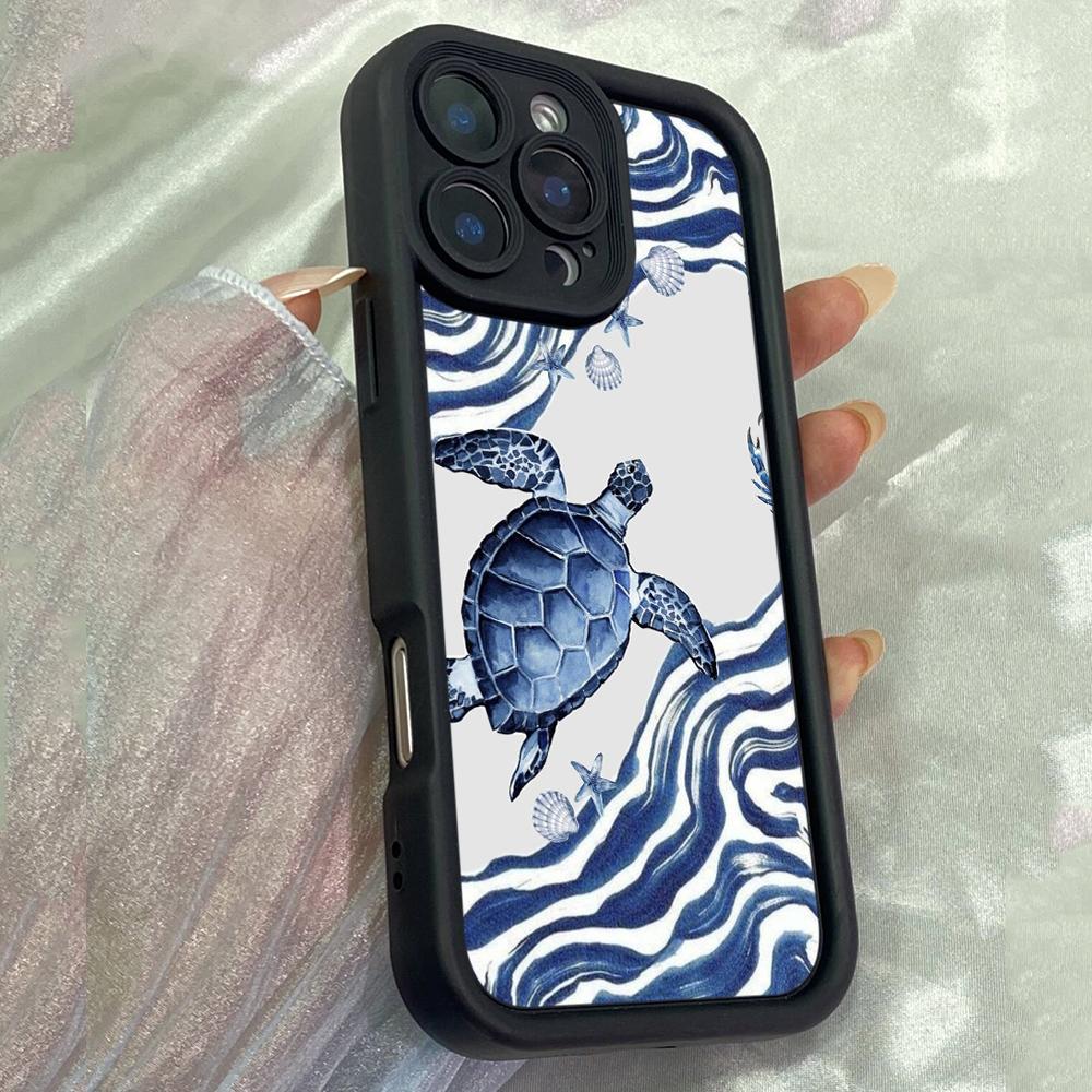 

JT382 Сад Морской Черепахи для iPhone 17 16 15 14 13 Pro Max Samsung S26 S25 Ultra A17 A07 A56 A16 Xiaomi 15T Redmi 15c 14C Note 14 13 12 Мягкий Чехол for iPhone 5/5s чёрный