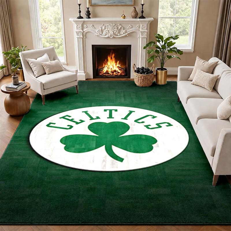 Boston Celtics Teppe Dørmatte for Stue eller Soverom Beskyttende Matte Under Stol Kontordekorasjon Julegave Bursdagsgave