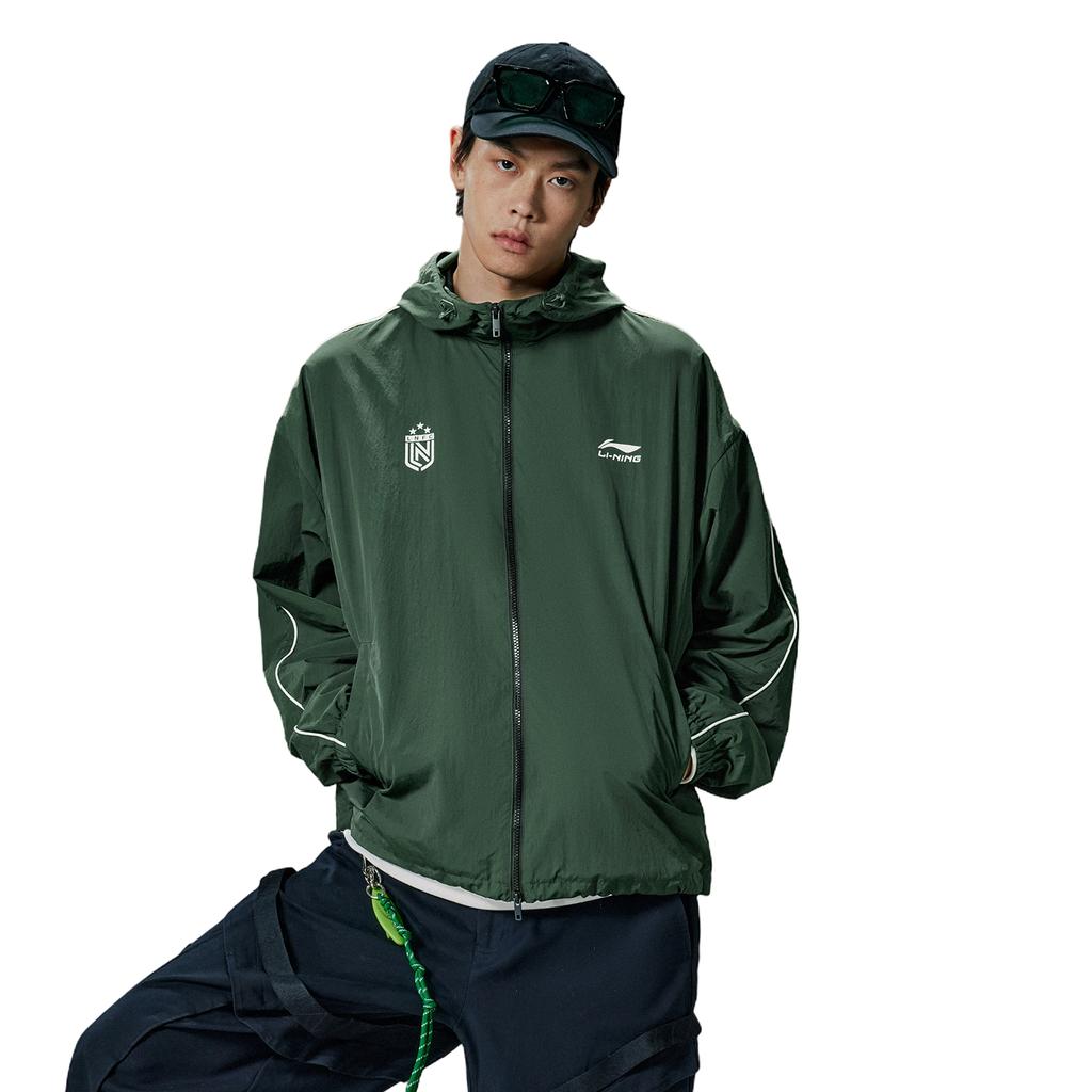 Li Ning Sports Lifestyle Series Hooded Logo Zip Casual Windbreaker Unisex Outerwear AFDVH29-3