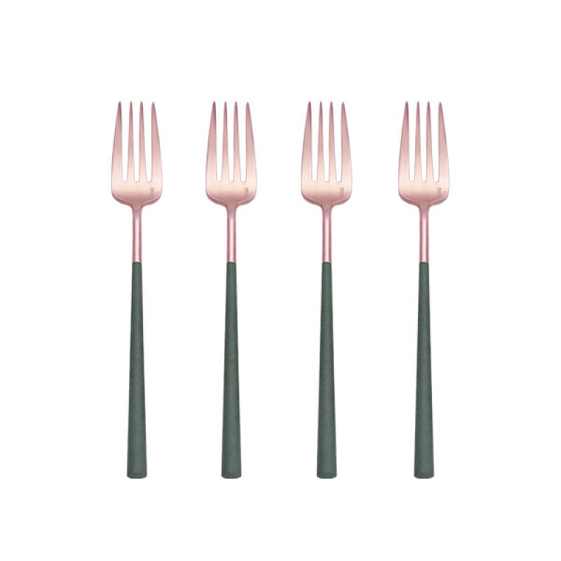 [belo inox] Emerald Rose Gold Fork Set (4P)