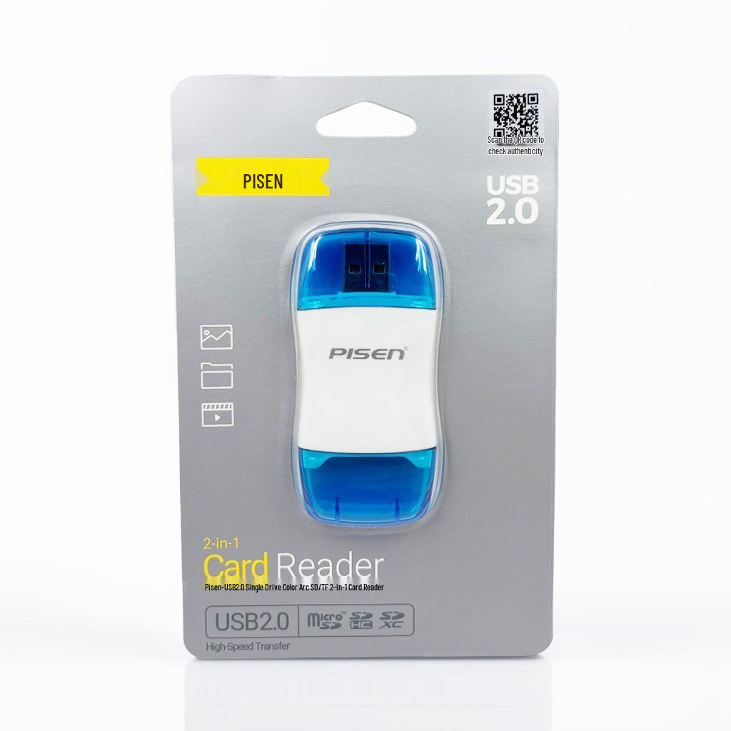 PISEN USB 3.0 Type-C Card Reader: Dual-Slot SD/TF Memory Card Adapter for Cameras and Mobile Devices