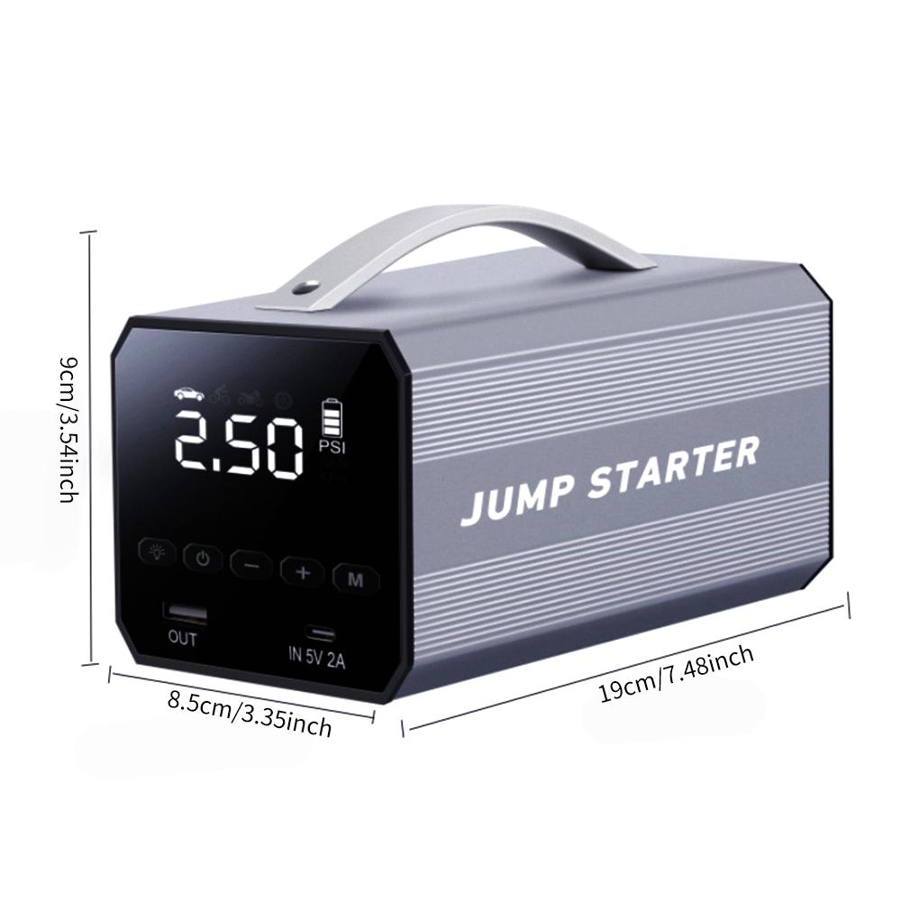 Demaror auto portabil 1600A Pompă de umflat 12V Demaror baterie auto Booster Dispozitiv de pornire pentru 8.0L benzină și 4.0L diesel