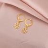Lucktune Davidstern Runde Hängeohrringe Edelstahl Hexagramm Sternohrringe Für Damen Israel Je Judentum Schmuck Geschenk