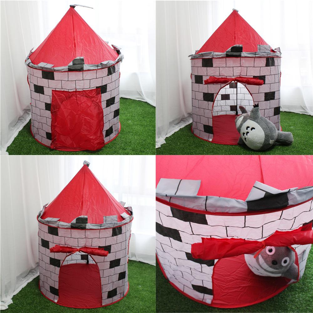 Folding Castle Knight Pops Up Tent Play Toys Kids Indoor Outdoor Gift Playhouse
