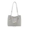 Trendy Women's Bags New Versatile Commuter Texture Pearl Chain Large Capacity Casual Shoulder Tote Bag