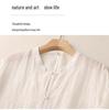 3229 Women's Cotton Linen Embroidered Oversized Sun Protection Shirt - Lightweight & Breathable, Retro Seven-Sleeve Summer Style