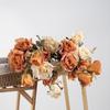 Add a Touch of Elegance with 3 Head Dry Burnt Rose Artificial Flower