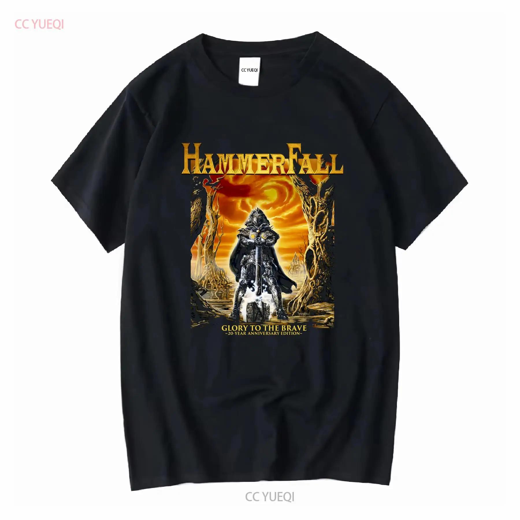 hammerfall слава храбрым футболка винтажная стираная модная уличная одежда с принтом стильная удобная повседневная немного универсальная S разноцветный