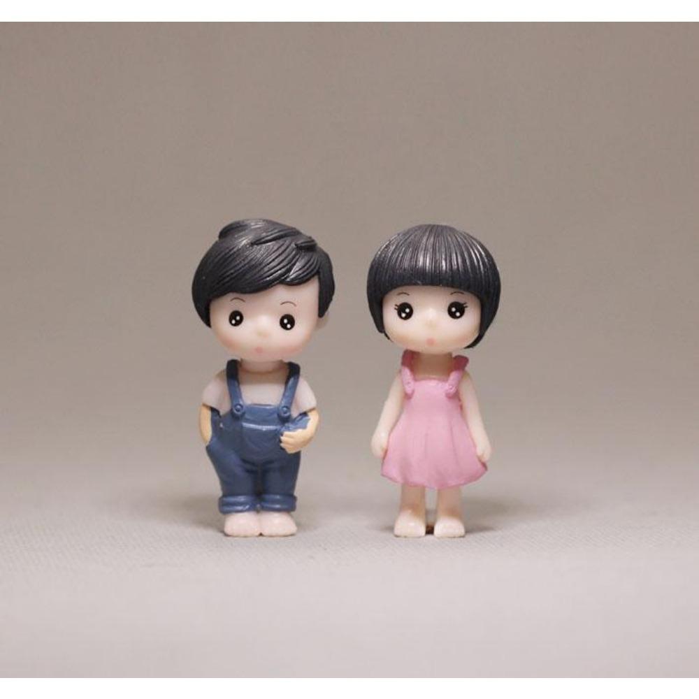 New Lovers Figures Couple Miniature Home Decor People Boy Girl Model Princess Fairy Gnome Valentine's Day Gift Dollhouse