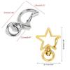 Set of 10 Metal Lobster Claw Clasps Star keyring /Moon Hook Lanyard Clip DIY Supplies Jewelry Making Keychain