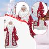 Santa Claus Statue Ornament Christmas Figurine Gift Resin Sculpture Artwork for Indoor Living Room