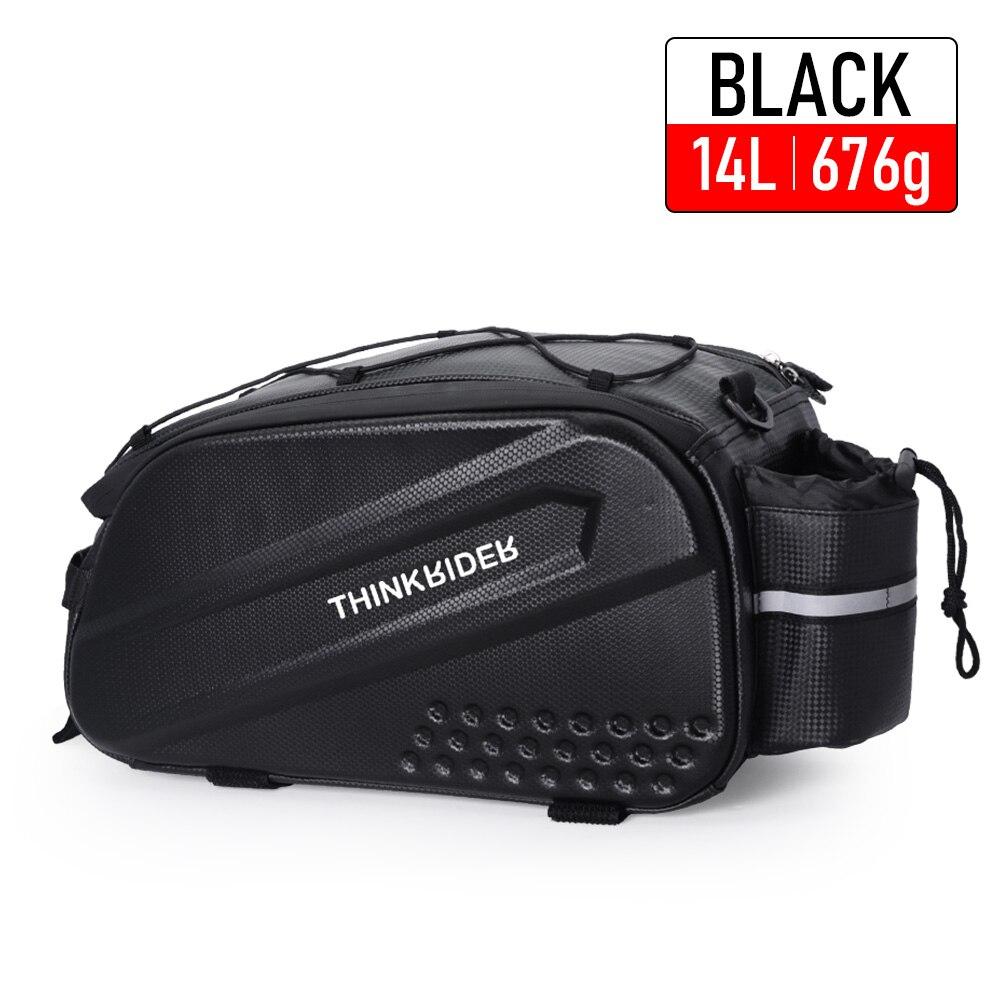 ThinkRider Bicycle Hard Shell Tear Hunch Bag,14L Large Capacity Hunch Bag,Anti-Splash Material,With Rain Cover 14L