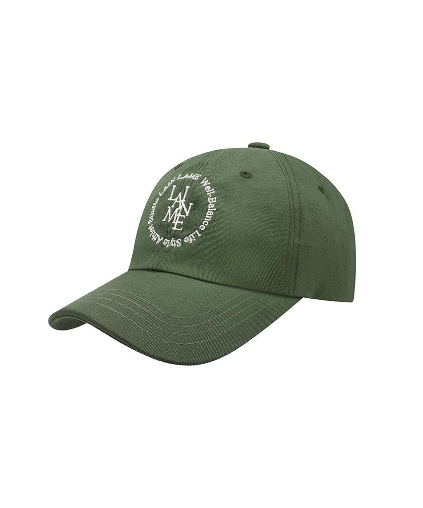 Leinleim Unisex Bio-Washed Round Logo Ball Cap Green