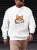 Men' Stylish Long-Sleeve Round-Neck Sweatshirt, Trendy Long-Sleeve Top, Moisture-Wicking Fabric, Comfortable for Home Wear, Sweat-Resistant