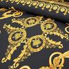 Ensemble de literie baroque Style européen Noir Or Luxe Housse de couette Taies d'oreiller 100% Polyester Taille complète Décoration intérieure Ensemble de literie
