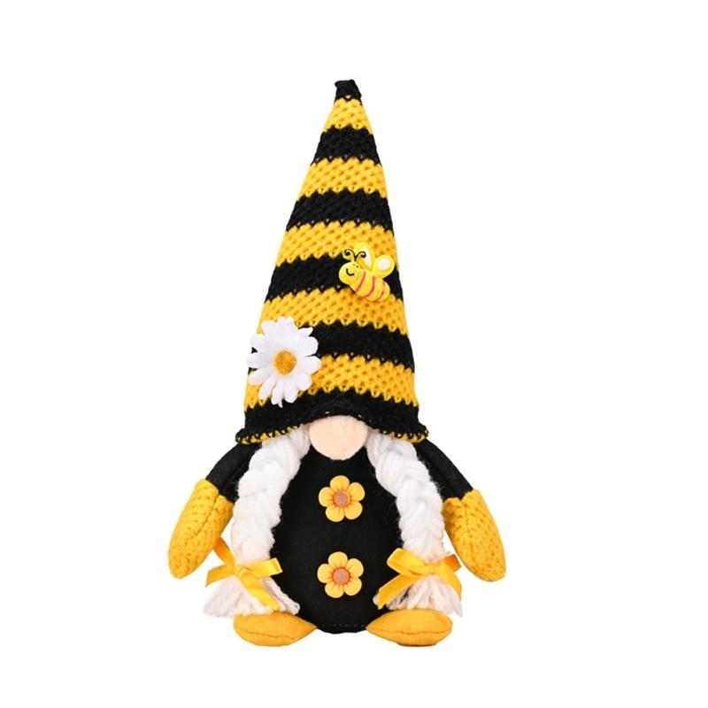 

Mr. and Mrs. Honeybee Festival Gnomes Decorations Faceless Doll Ornament Decors Couple Gift for Home and Anniversary