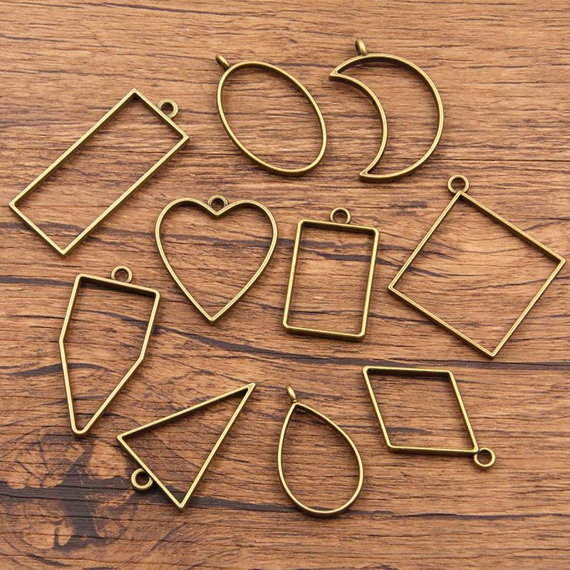 

3-Color DIY Alloy Jewelry Geometric Epoxy Resin Mold Frames