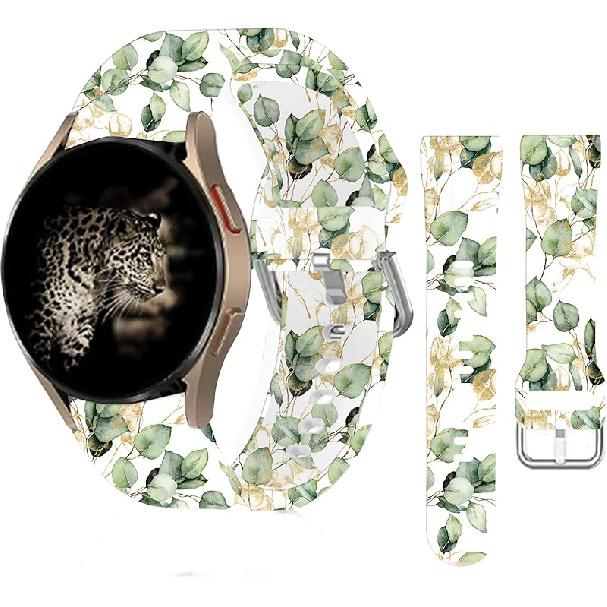 20mm Silicone Sport Bands Compatible for Galaxy Watch 6/Watch 5/Galaxy Watch 4 40mm 44mm/Classic 42mm 46mm/Watch 3 41mm, Active 2 Watch Bands,