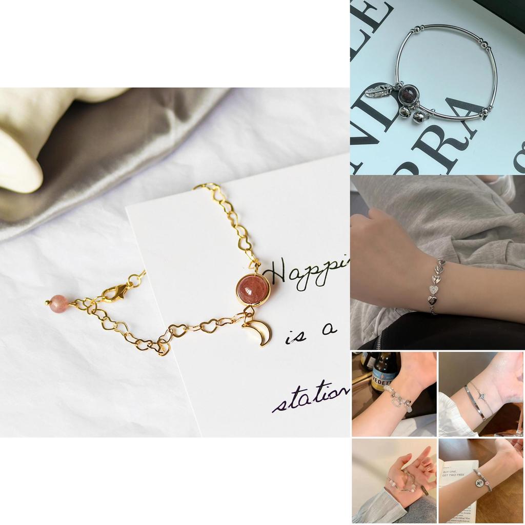 Elegant Titanium Steel Heart Bracelet For Women Trendy High-end Fashion Jewelry