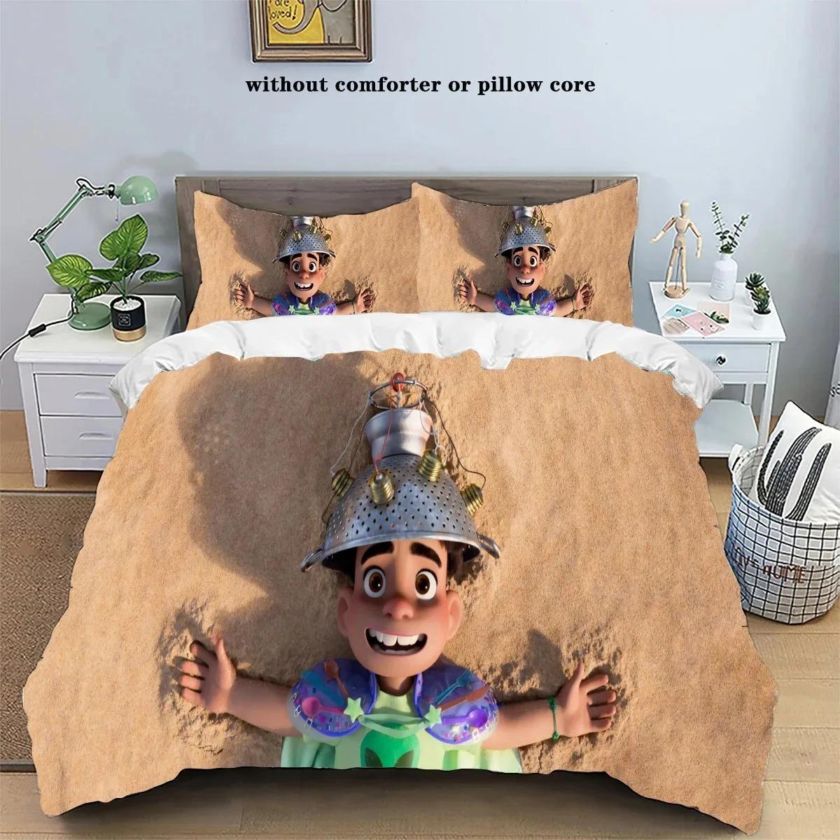 Grosstor Unisex Infant Cute Cartoon Elio Duvet Cover Pillowcase Bedding Set Adult Boy Girl Bedroom Decoration Children Single Double Size 133Cm