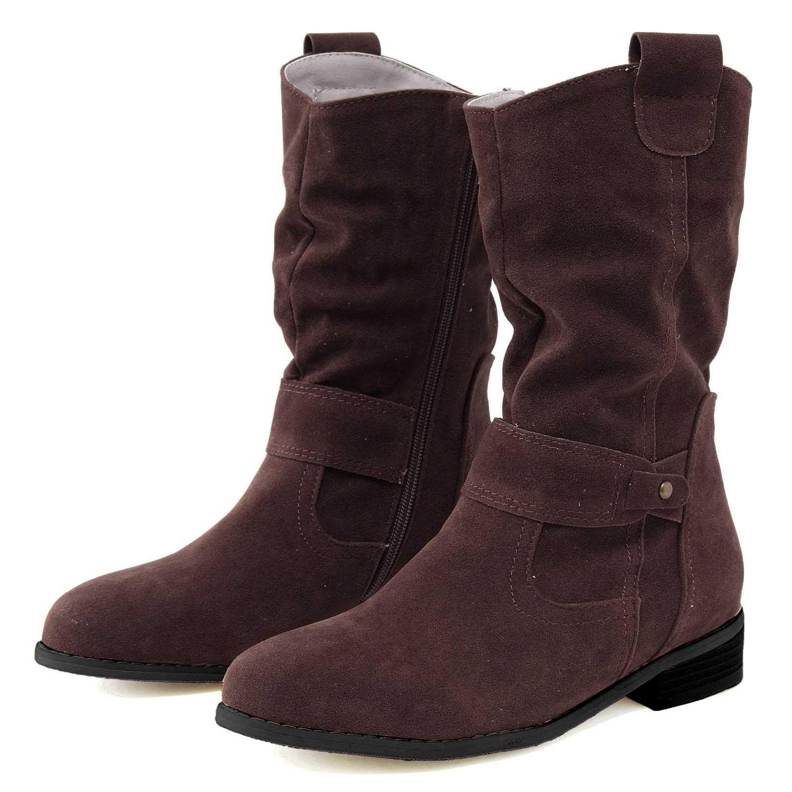 Boots Women s Costume Elegant Suede Half Boots Pointed Shoes Boots Heel Boots Half Height Western Boots Women s Boots 37
