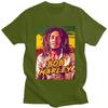 Custom Trendy Jamaica Reggae Rock Bob Marley T Shirt Unisex Short Sleeves 100% Cotton T-shirt Leisure Tee Tops Streetwear Tshirt