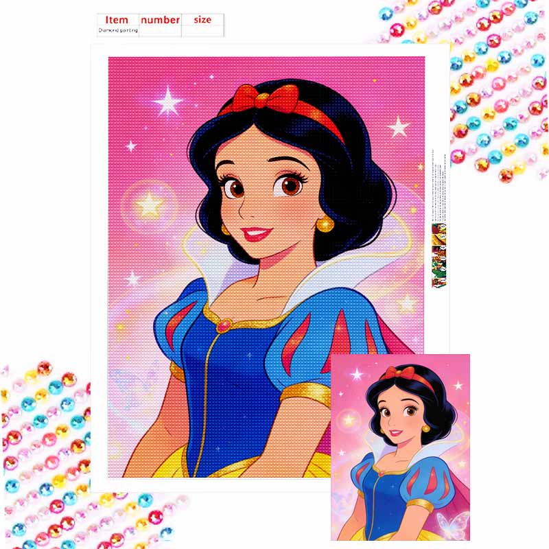 Disney themed Snow White diamond painting kit handmade diy home decoration for beginners and craft lovers