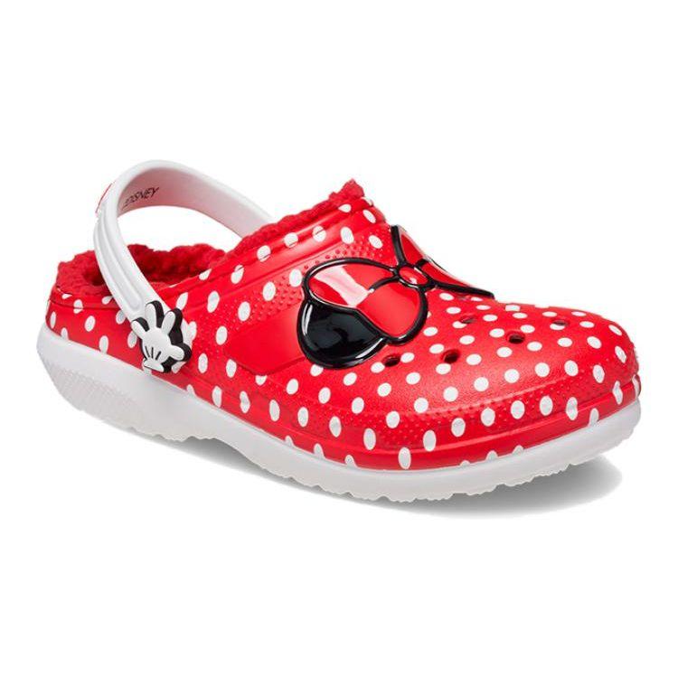 Crocs X Disney Minnie Mouse Classic Clog Kids Unisex Red White Black 208105-03