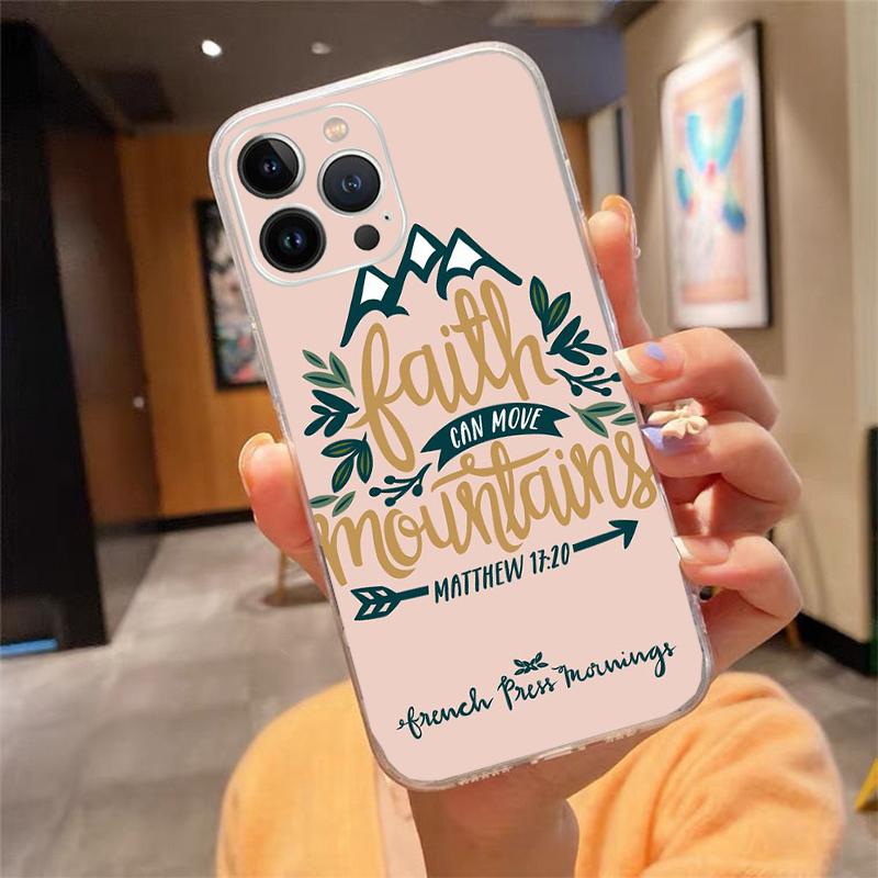 

Phone Case For iphone 17ProMax Air 16 15 14 13 Pro Max 15 16 Pro 15Plus Bible verse Philippians Jesus Christian Flower iphone 13